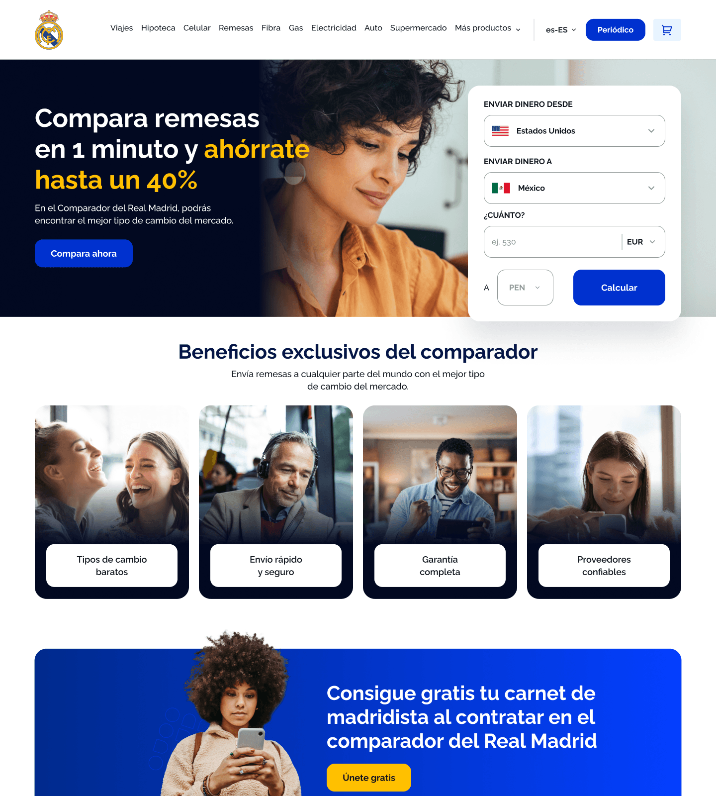 El Comparador de Remesas del Real Madrid
