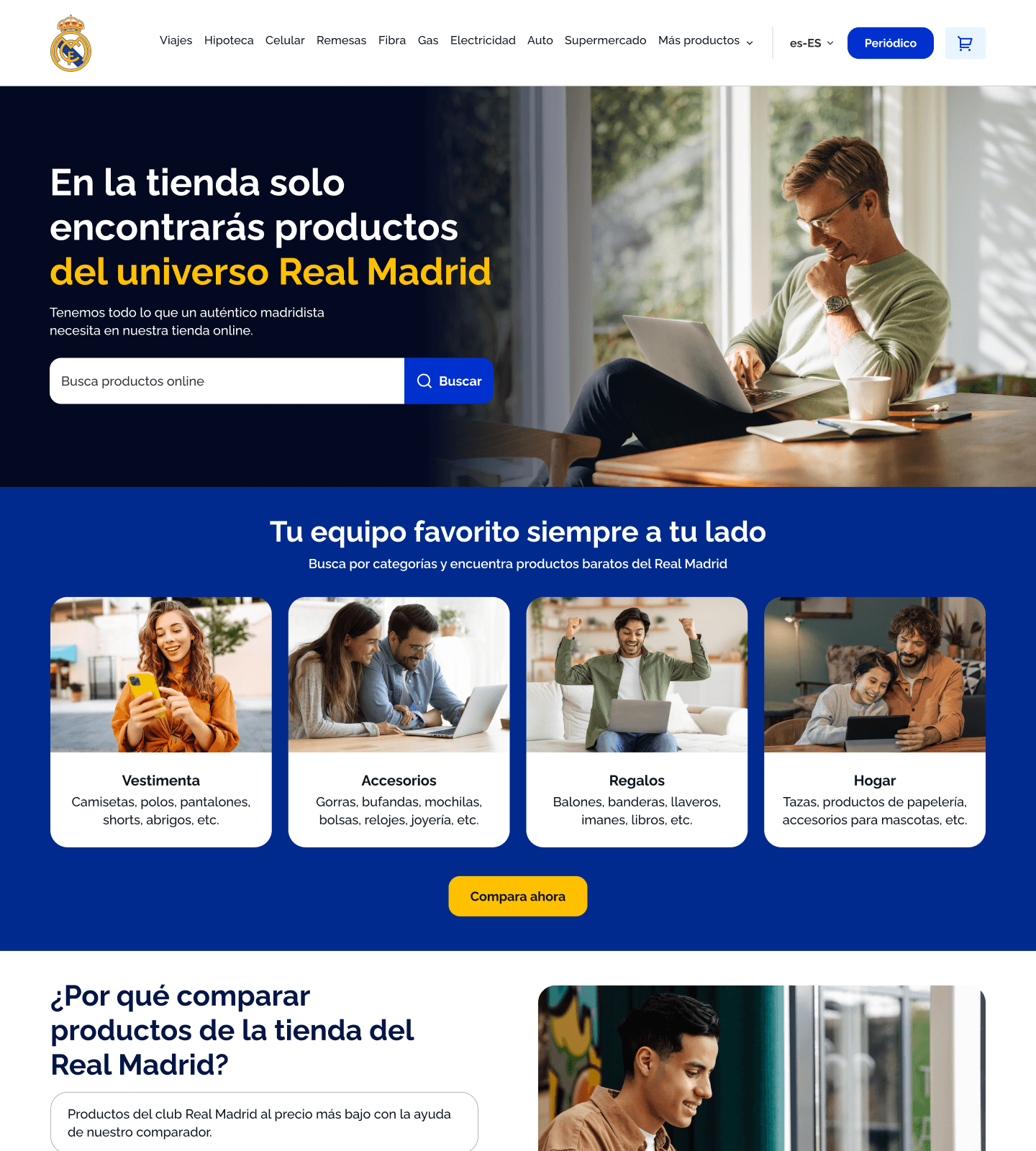 El Comparador de Tiendas del Real Madrid
