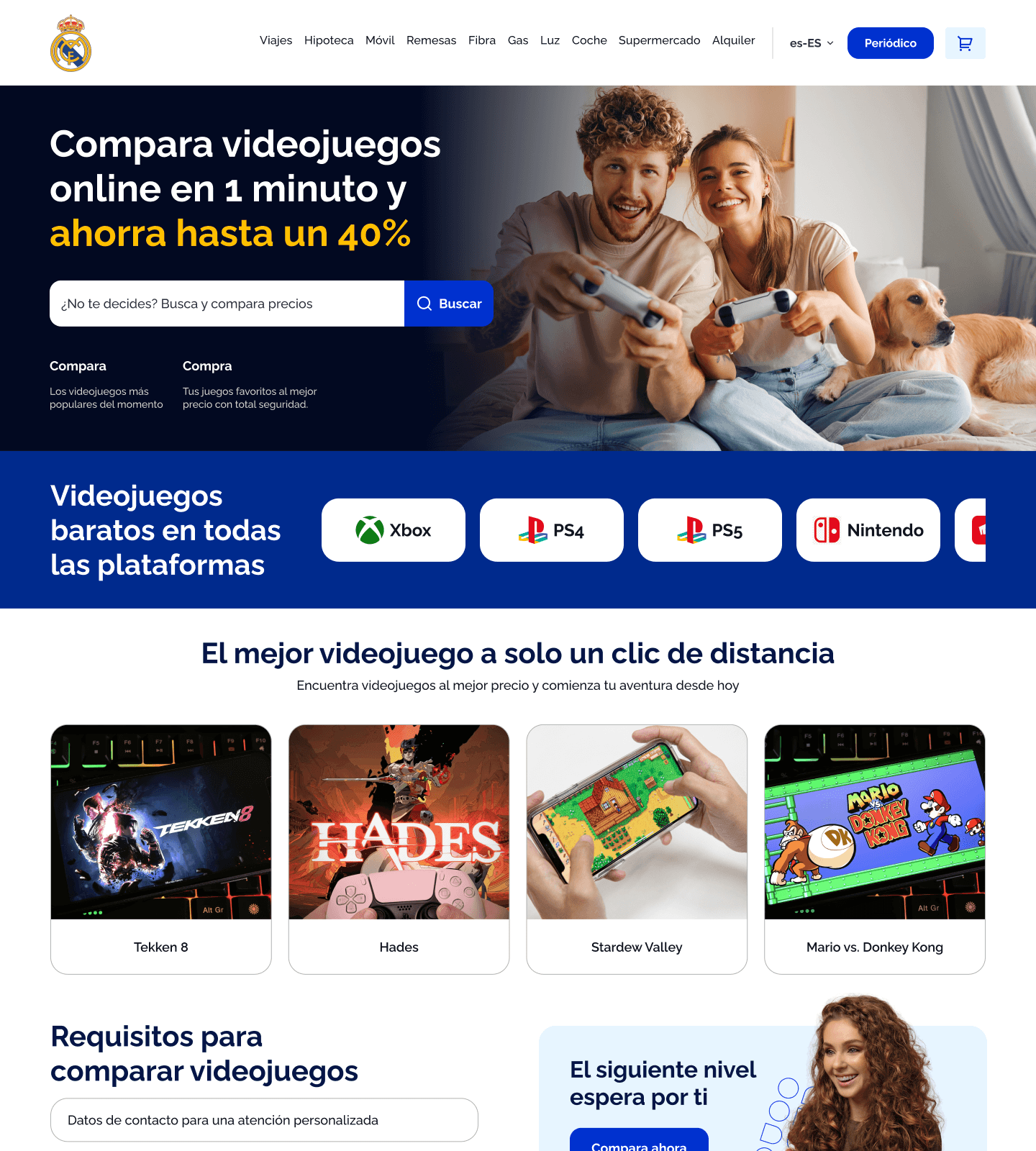 El Comparador de Videojuegos del Real Madrid